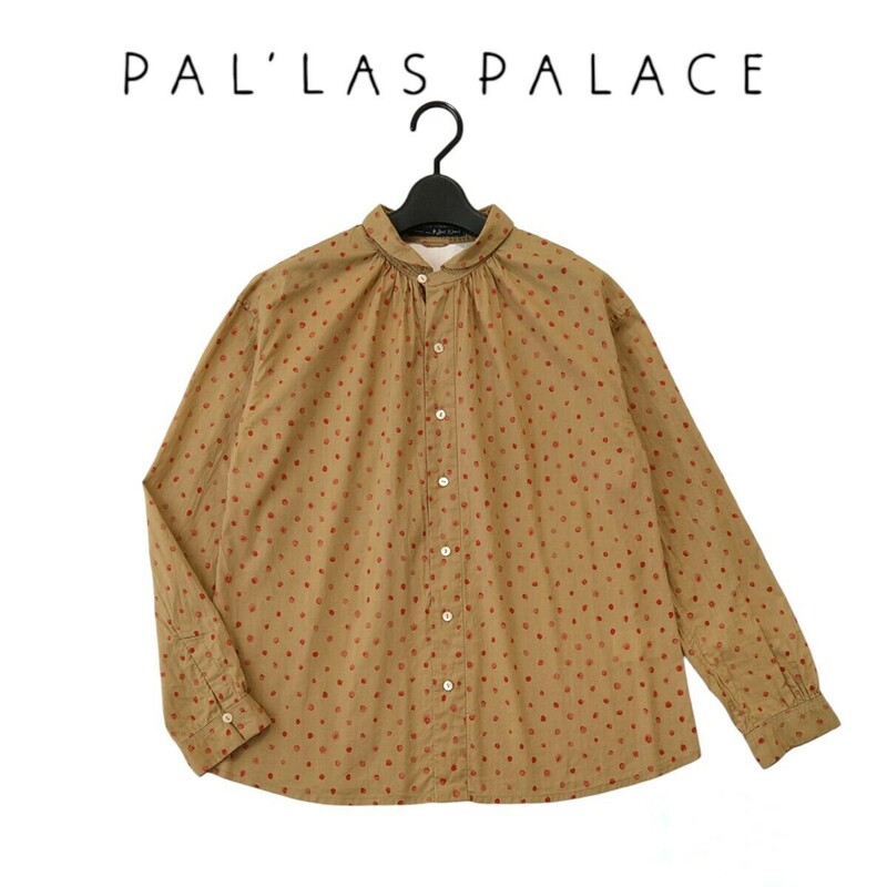 ■美品 PallasPalace パラスパレス 洗える コットン ブラウス サイズ0 日本製 