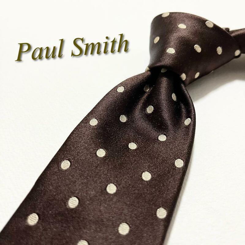 【美品】Paul Smith ポールスミス ネクタイ ドット柄 ピンドット ナロータイ ビジネス メンズ スーツ マルチカラー ハイブランド 高級