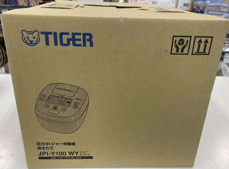 新品未開封 TIGER(タイガー) 圧力IHジャー炊飯器 JPI-Y100WY ホワイト 白米1.0L（5.5合） 24年3月購入 1年保証付き