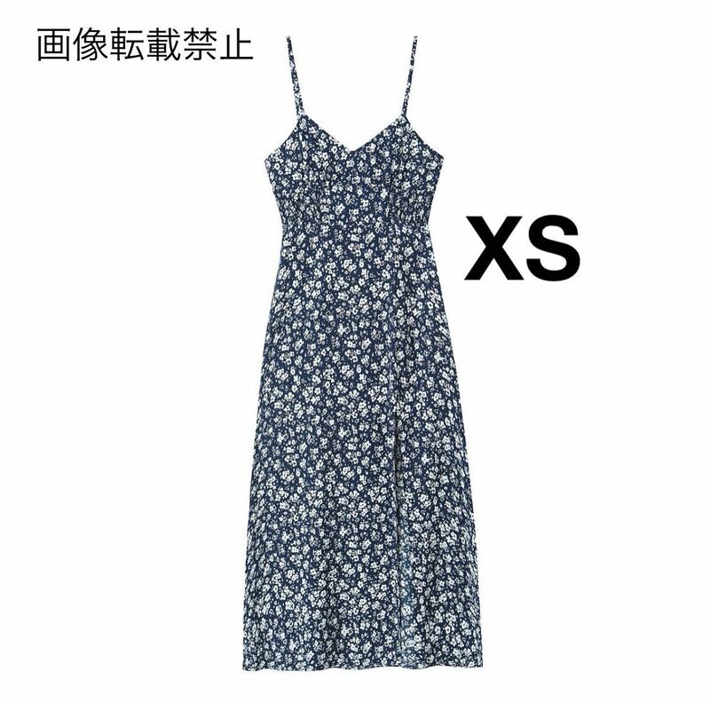 vintage ヴィンテージ レトロ フラワー 花柄 キャミワンピース XSサイズ レディース★ZARA 好きな方に★2024 S/S 春新作 新品未使用★