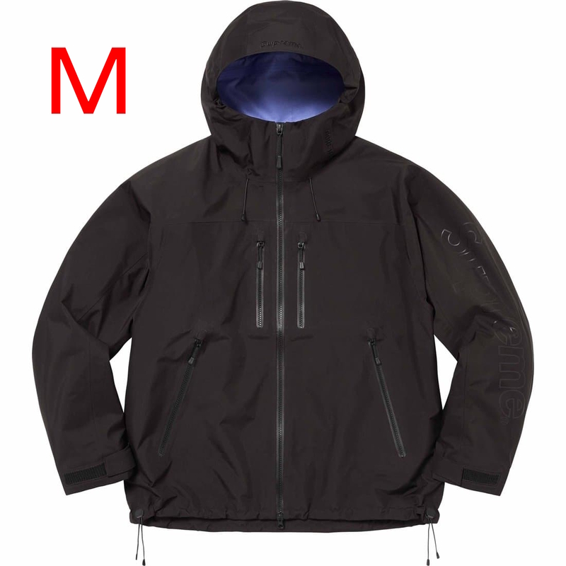 SUPREME 2024SS GORE-TEX Taped Seam Shell Jacket Mサイズ 新品 ブラック シュプリーム ゴアテックス ジャケット JKT BLACK 黒
