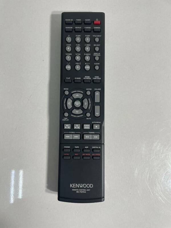 KENWOOD ケンウッド リモコン RC-F0704 MDミニコンポ R-K700 用 オーディオ用リモコン 