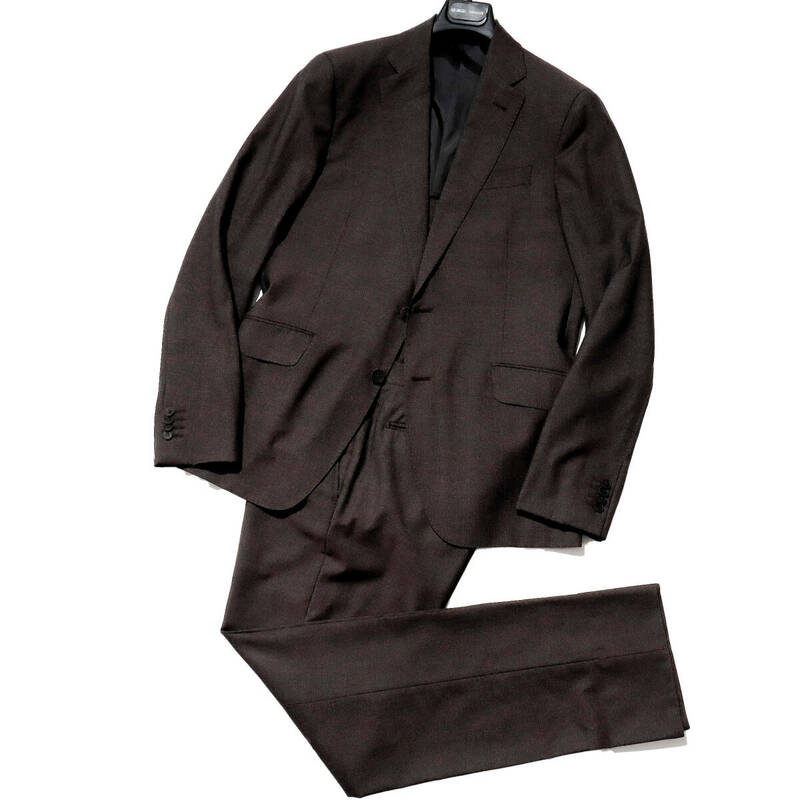 怪物クラスの逸品◎未使用級30万「ARMANI/アルマーニ」最高級 SARTORIAL DECO 圧巻の艶◎通年合い物◎スーツ ジャケット＆パンツ XL程度