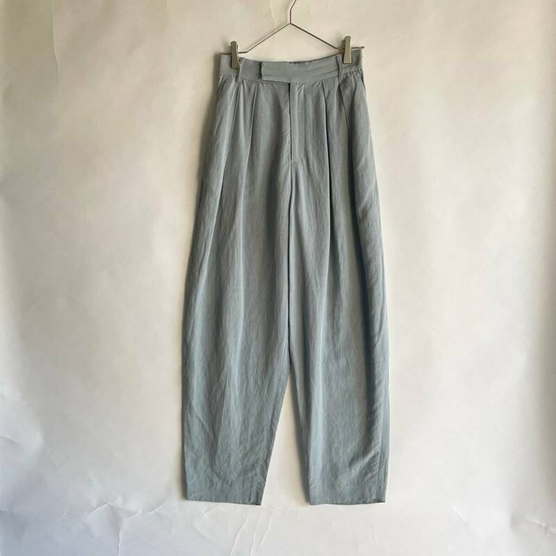 steven alan スティーブンアラン FRONT TUCK PANTS パンツ ボトムス タックパンツ リラックス レーヨン×リネン ライトブルー size M sk