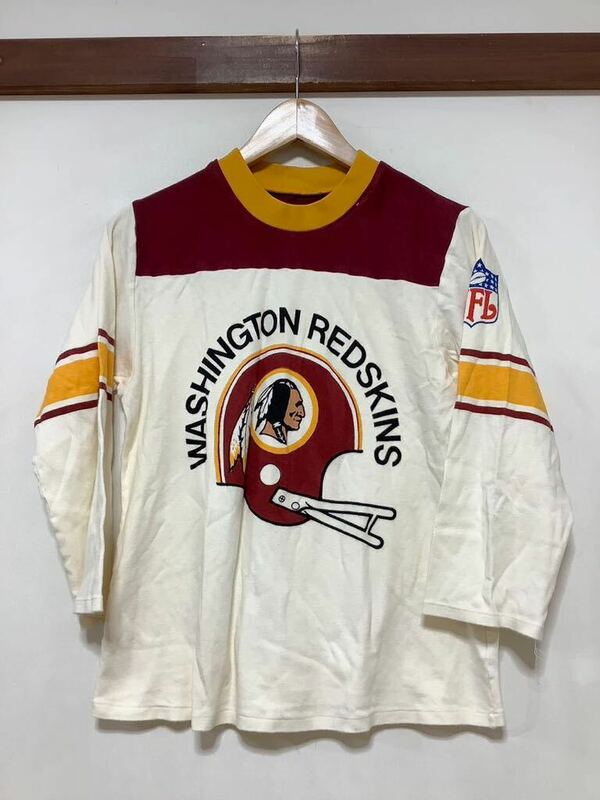 に1316 NFL ワシントン レッドスキンズ 七分袖Tシャツ リトルワコール 16号 オールド ホワイト/バーガンディ