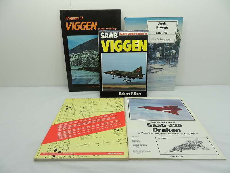 【管理G482】Saab Aircraft since 1937/Flygplan37Viggen　他 航空機　軍用機　洋書　5冊セット