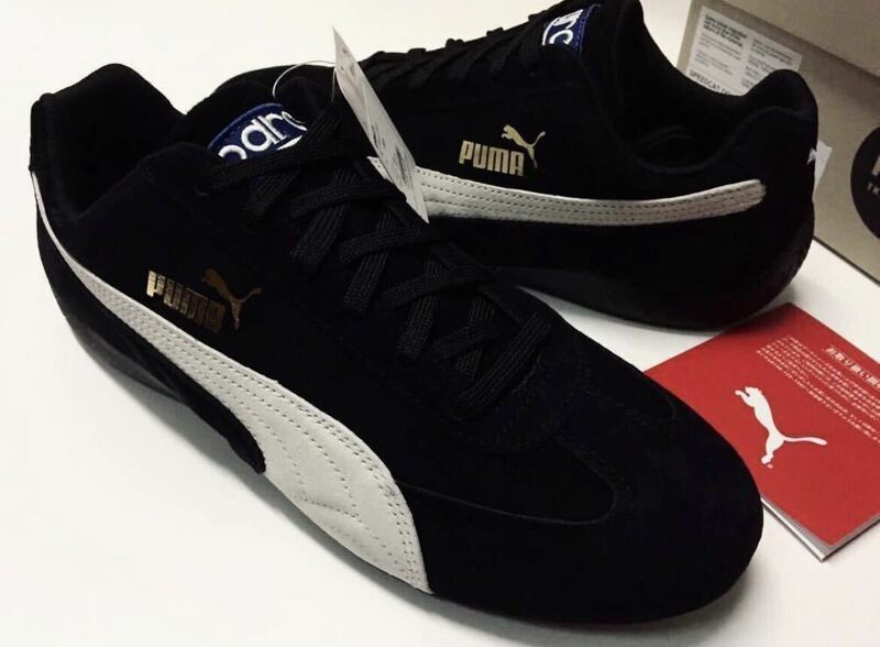 新品!! 名作! PUMA SPARCO プーマ スパルコ スピードキャット ブラック 黒 スエード ドライビングシューズ us 8.5 / 26.5 ㎝ 箱付