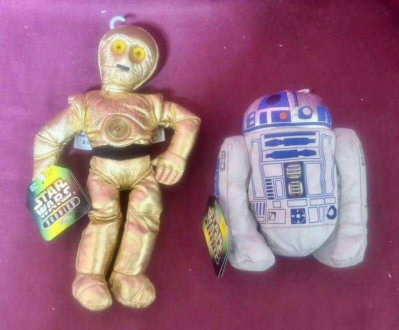 '97 Kenner『STAR WARS』C-3PO & R2-D2 BUDDIES ２体セット ビーニー ぬいぐるみ スター・ウォーズ