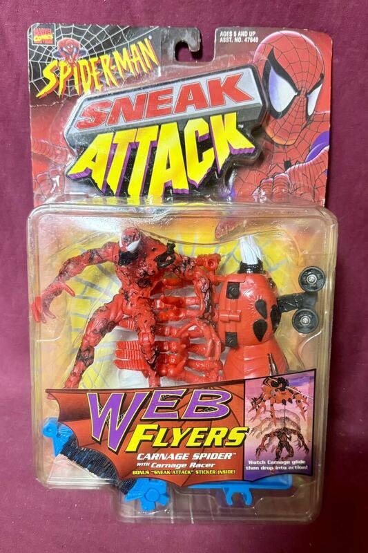'97 TOYBIZ『SPIDER-MAN SNEAK ATTACK WEB FLYERS』CARNAGE SPIDER カーネージ アクションフィギュア スパイダーマン