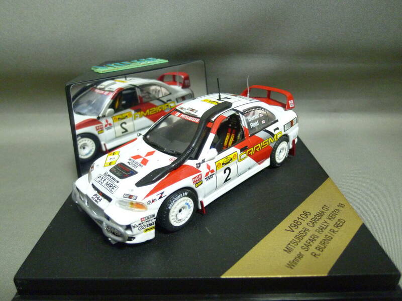 ビテス 1/43 三菱 カリスマGT Evo4 R.バーンズ WRC サファリラリー 98 ランサーエボリューション 4 Mitsubishi Lancer 1998