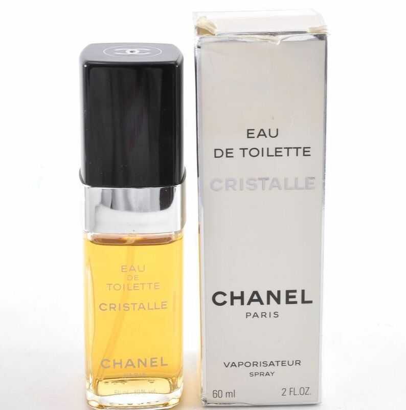 60ml Chanel シャネル CRISTALLE Eau de Toilette クリスタル オードトワレ 香水 イエロー 黄色 スプレー 箱付き C0314013