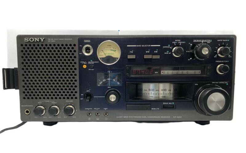 TM/ SONY ソニー ICF-6800 FM/MW/SW 31バンドレシーバー ラジオ　レトロ　0417-1