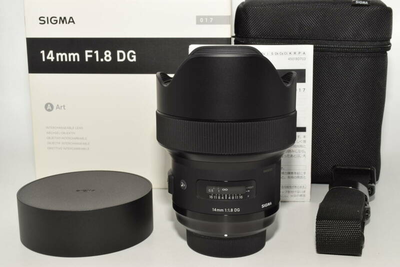 【極上品】 SIGMA シグマ Nikon Fマウント レンズ 14mm F1.8 DG HSM 単焦点 広角 星 フルサイズ Art 一眼レフ 専用　#6965