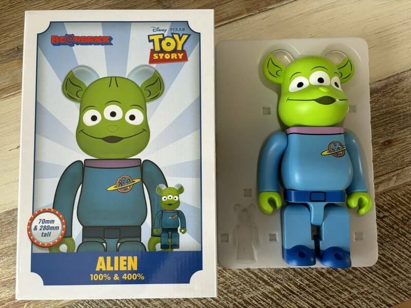 ★400%のみ★TOY STORY ALIEN ベアブリック/BE@RBRICK(メディコムトイ・フィギュア・トイストーリー・エイリアン・ディズニー・ピクサー)