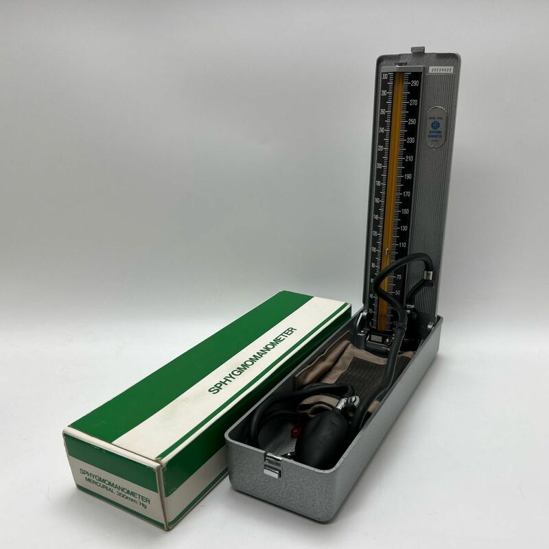 未使用 ARS 水銀 血圧計 コットンカフ 300mm/Hg sphygmomanometer 日本製