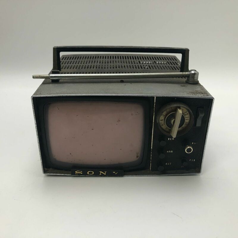動確済 貴重『 昭和37年 SONY TV 5-303型 銀 ソニー 』 名機 TV 昭和レトロ 白黒 モノクロ テレビ