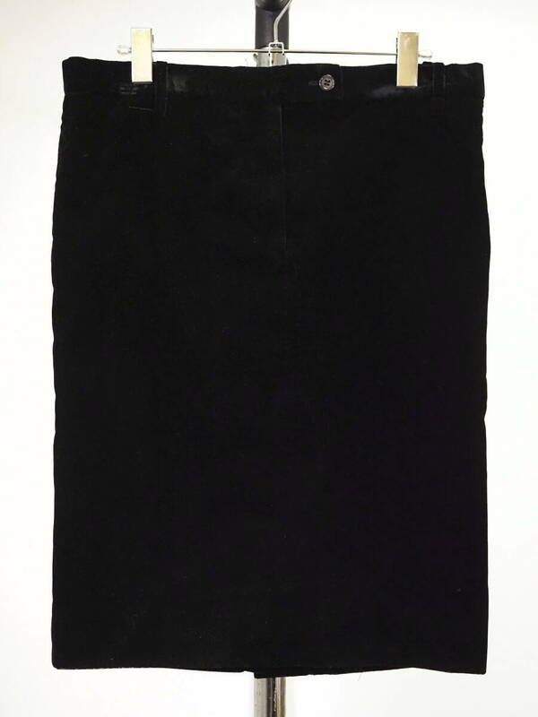YVES SAINT LAURENT rive gauche イヴサンローラン ベルベットスカート36黒 France製 YSL トムフォード期