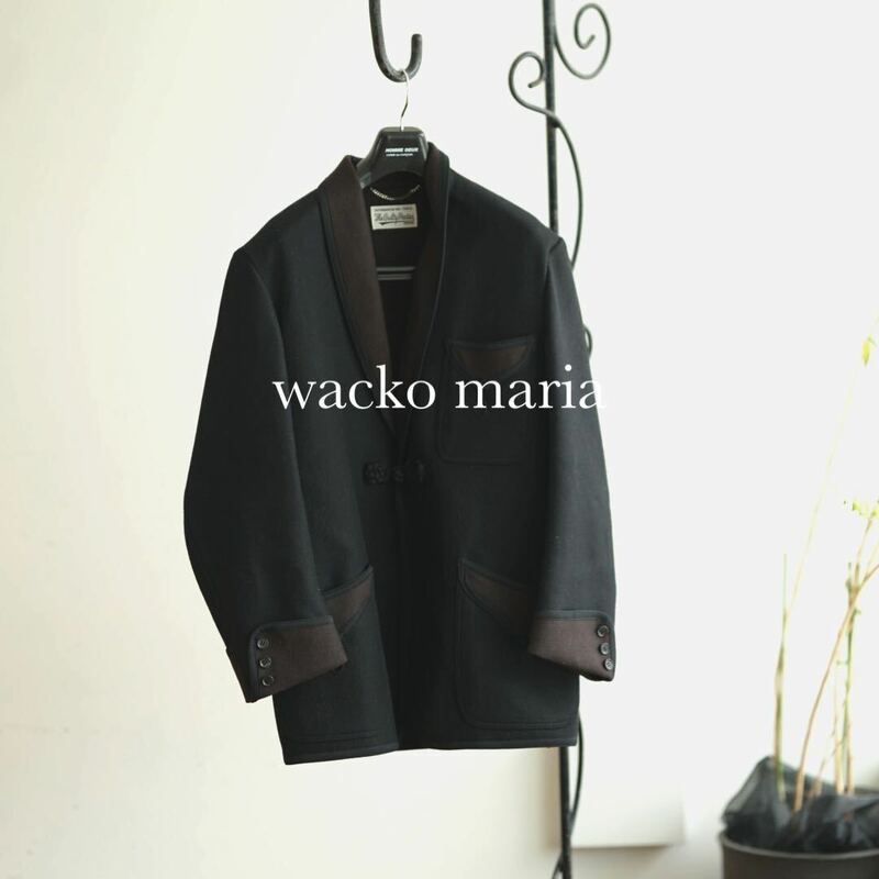 18AW WACKO MARIA ワコマリア チャイナ スモーキングジャケット SMOKING JACKET コート L 黒