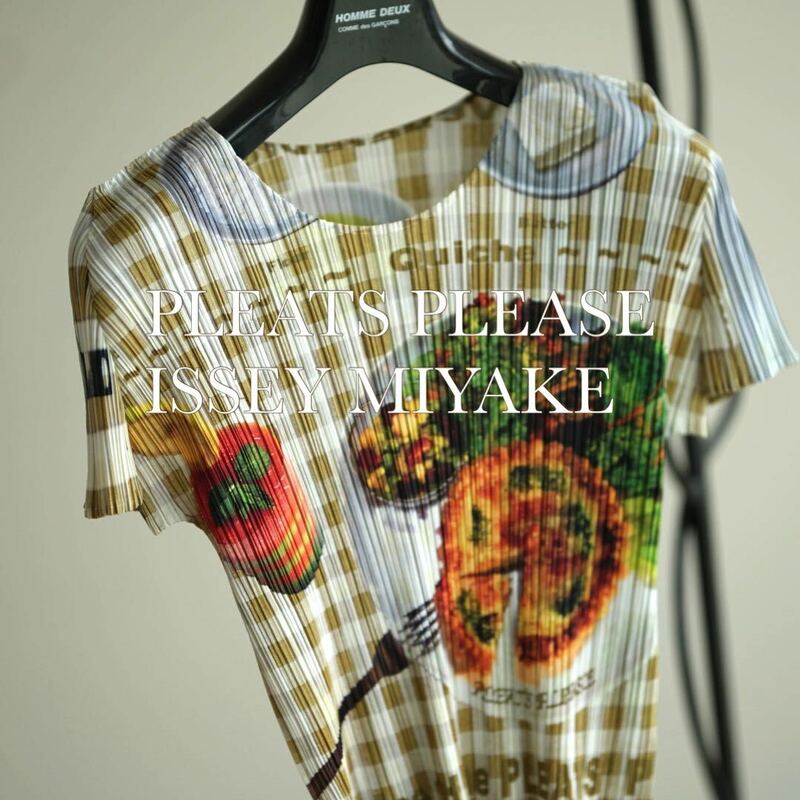 2007ss pleats please issey miyake プリーツ キッシュ トップス シャツ 3 プリーツプリーズ イッセイミヤケ Quiche Vegetabl 半袖 総柄