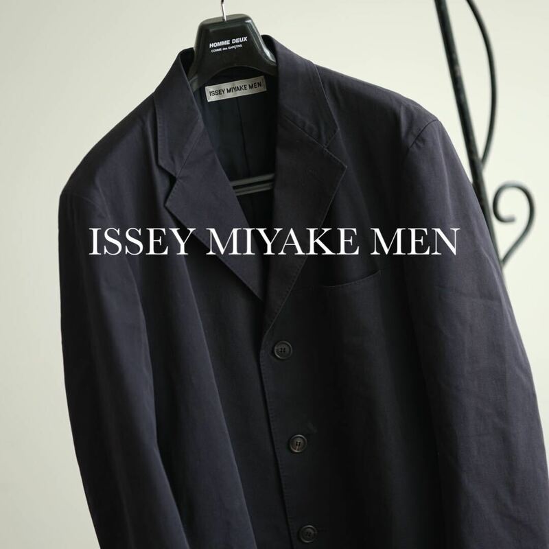 02SS ISSEY MIYAKE MEN サイドポケット イッセイミヤケ メン テーラードジャケット 3 2002 00s アーカイブ ネイビー