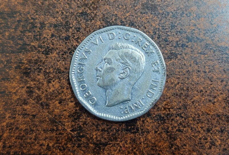 【カナダコイン】1セント　1945年　ジョージ6世　海外古銭　硬貨　レア