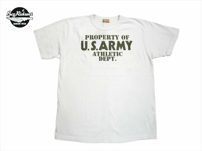 バズリクソンズ BUZZ RICKSON'S BR79348「U.S.ARMY ATHLETIC DEPT.」ミリタリー 半袖Tシャツ ホワイト L 新品