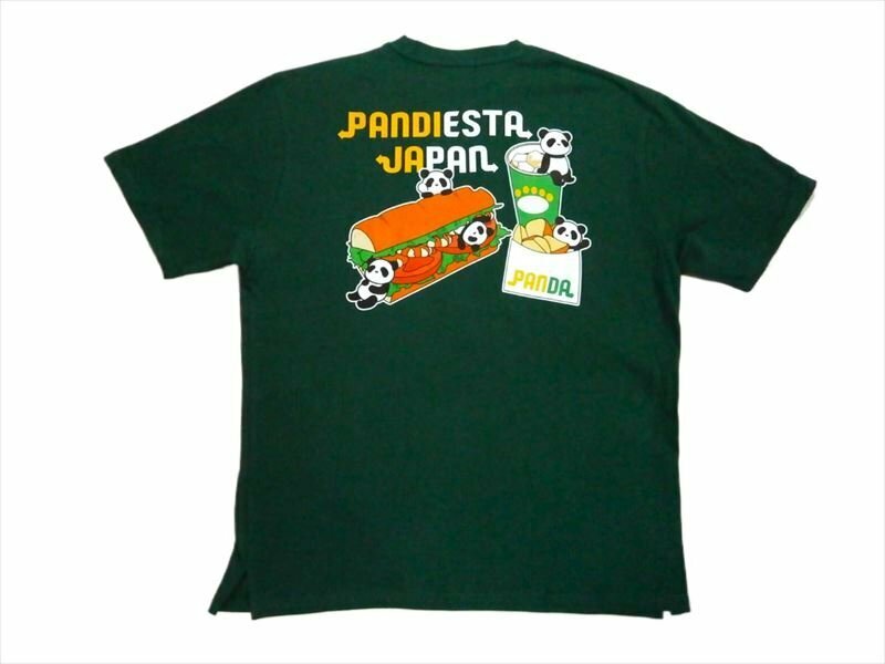 パンディエスタ PANDIESTA 半袖Tシャツ 554354 フレッシュサンド プリント ポケットTシャツ グリーン Mサイズ 新品