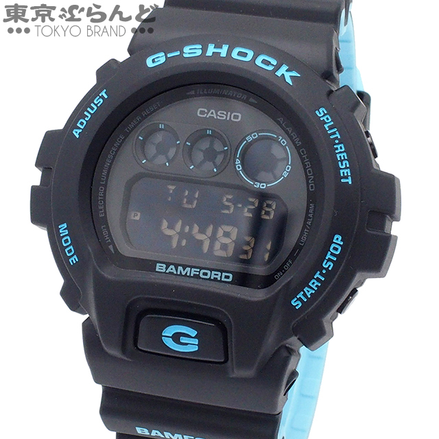 101729117 1円 カシオ CASIO G-SHOCK BAMFORDコラボ DW-6900BWD-1JR ブラックxライトブルー 樹脂系 SS 腕時計 メンズ クオーツ