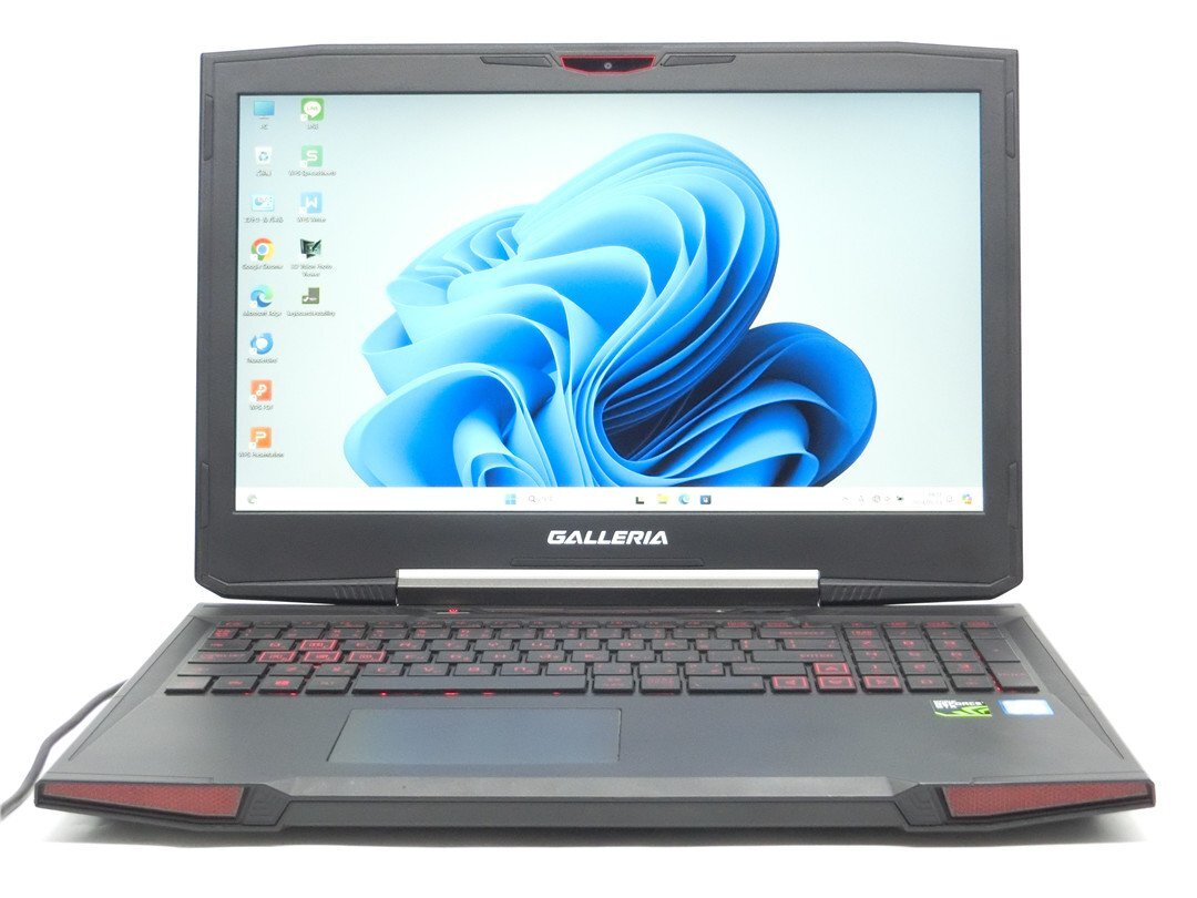 カメラ内蔵　中古ノートパソコンGALLERIA QSF960HE2　Corei7-6700HQ/15.6型フルHD/8GB/新品SSD512GB　GTX960M/WIN11/MSoffice
