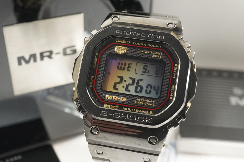 1円~【723】実働　CASIO／カシオ　MRG-B5000B-1JR　G-SHOCK　MR-G　タフソーラー　ブラック　メンズ　腕時計　