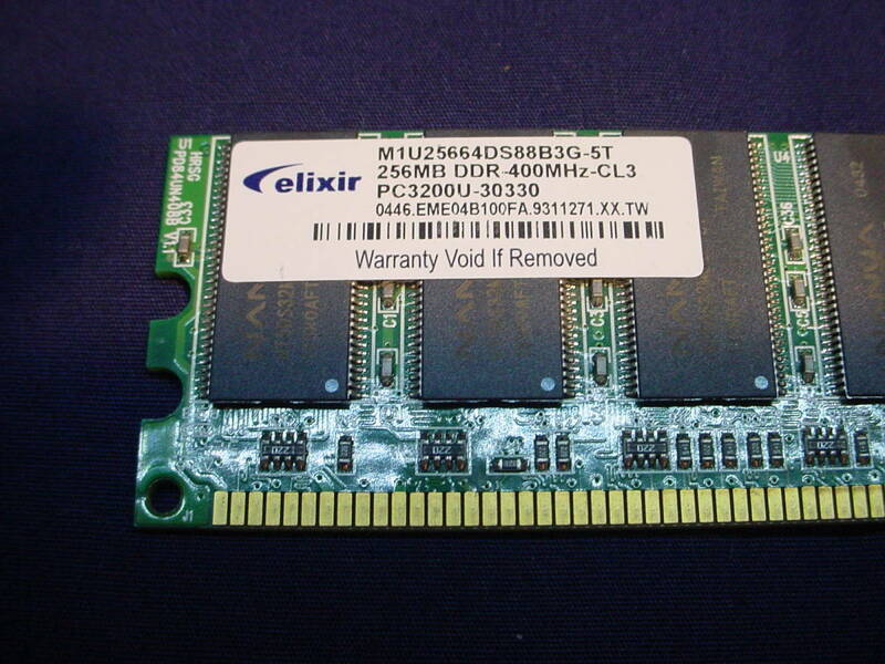 ★elixir 256MB DDR-400MHz-CL3 PC3200U-30330