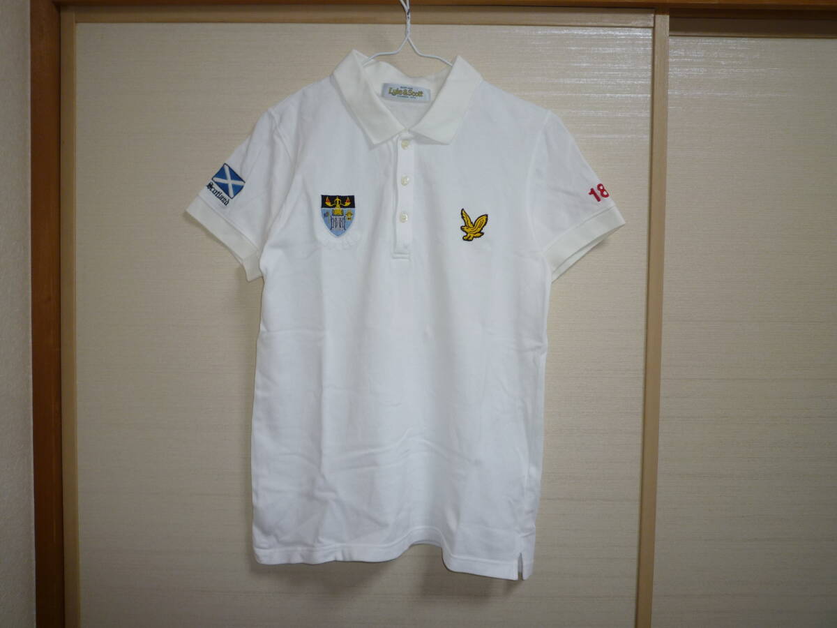 ライル＆スコット Lyle＆Scott ゴルフ 半袖ポロシャツ 白 Mサイズ