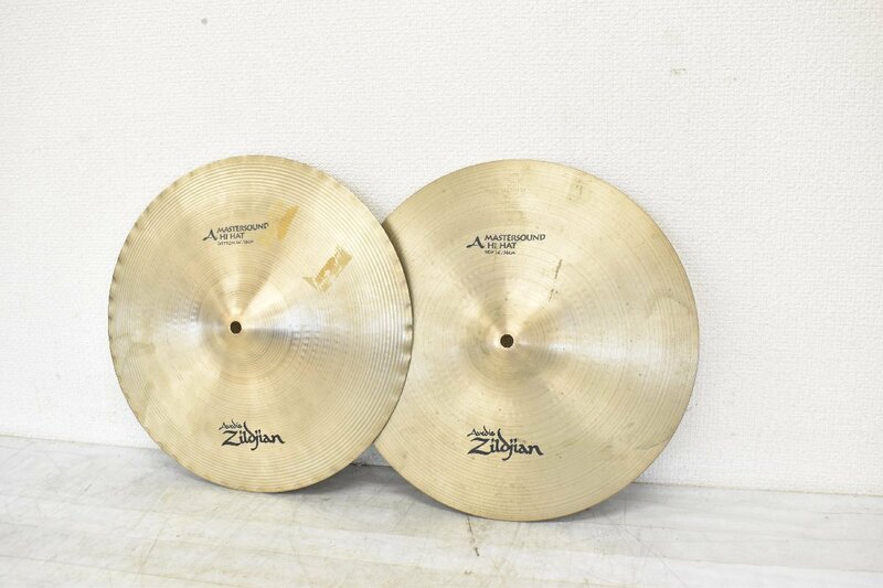 3956 中古品 Zildjian MASTERSOUND HIHAT BOTTOM 14/36cm/TOP 14/36cm ジルジャン シンバル 2枚