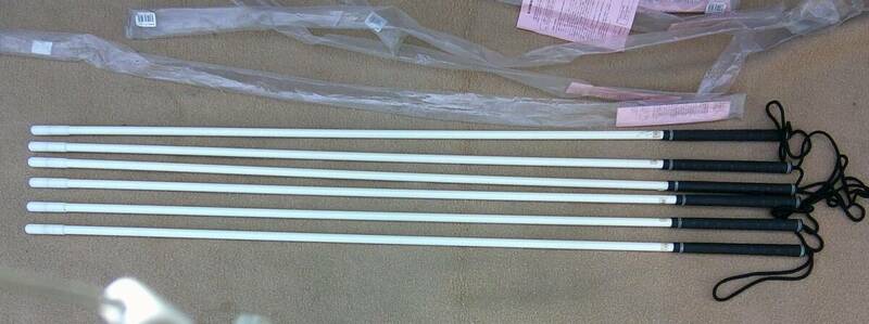 盲人用　軽い・グラスファイバー製　白杖　６本　新品未使用品