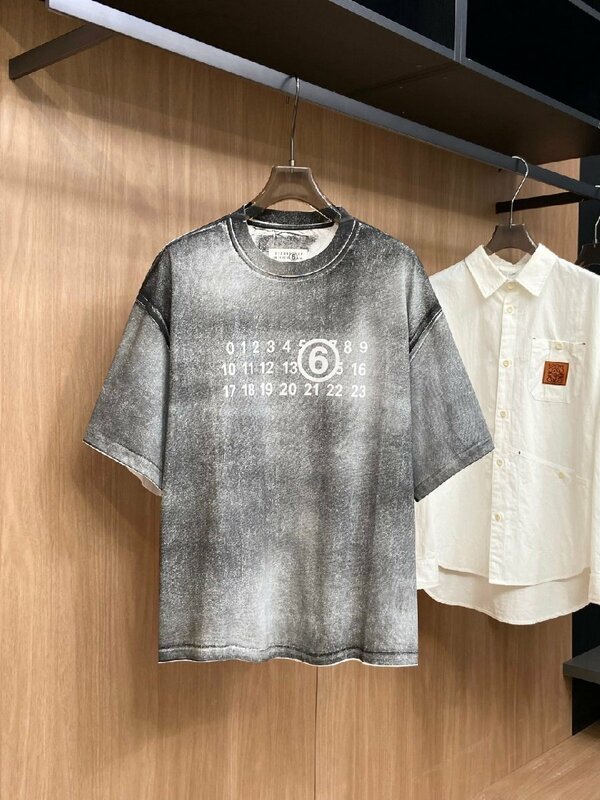 aison Margiela マルタンマルジェラ メンズ　Tシャツ　半袖　数字ロゴ　トレロ風　S-XL　サイズ選択可能