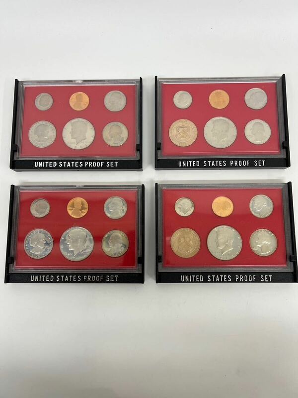 UNITED STATES PROOF SET アメリカ 記念硬貨 プルーフ貨幣　計4セット　81年・82年各2セット　GST050801 