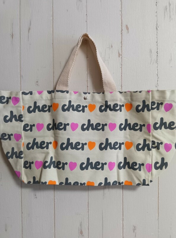 cher シェル、 トートバッグ エコバッグ、アイボリー、Mサイズ、新品