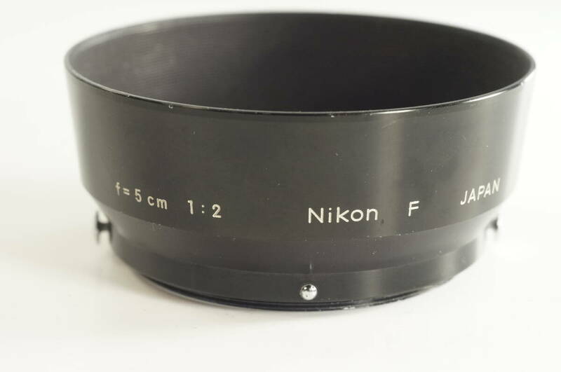 影GG【キレイ】Nikon f=5cm 1：2 （小文字「Ｆ」刻印） ニコンAuto 50mm F2用 5cm F2用 メタルフード