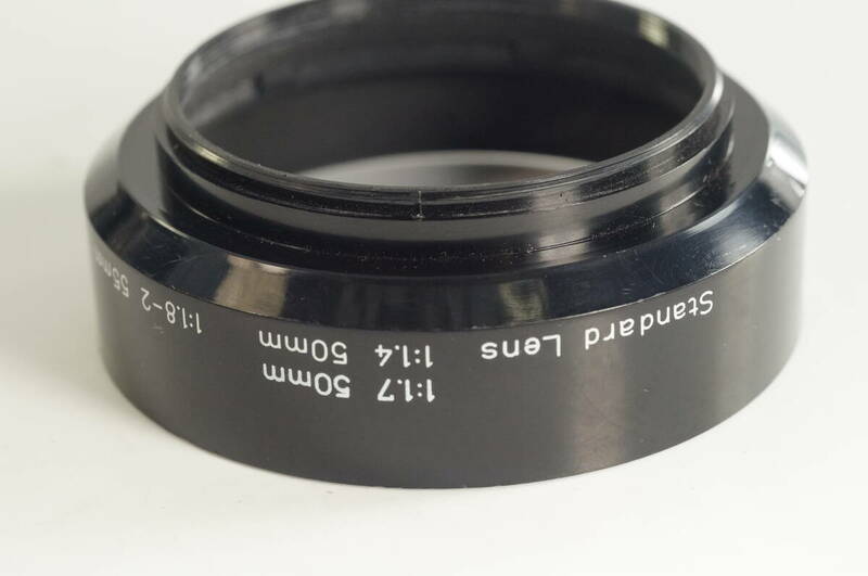 影BG【並品】PENTAX ペンタックス Standard Lens 1：1.7 50mm 1.4 50mm 1.8-2 55mm レンズフード (49mm径) プラスチック製レンズフード