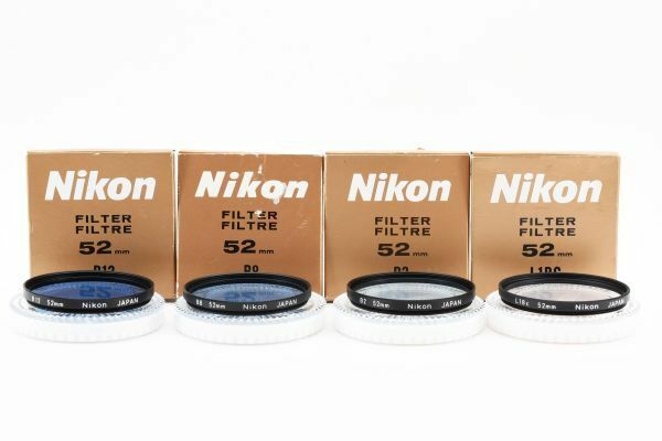 美品セット☆ニコン Nikon 52mm フィルター B2,B12,B8,L1Bc 箱 使用説明書 レンズフィルター