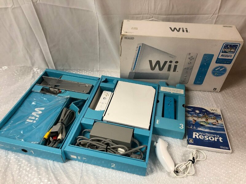k088*120 【やや傷汚れ有】 Nintendo Wii 任天堂 Wii Sports Resort スポーツリゾート Wiiリモコンプラス 同梱