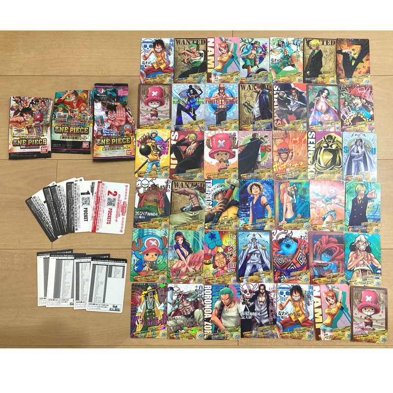 ワンピース ARカードダス 1～3弾 まとめ（パッケージ、カードリスト、取説等もあり）　2011年 BANDAI ONE PIECE CardDass Trading card