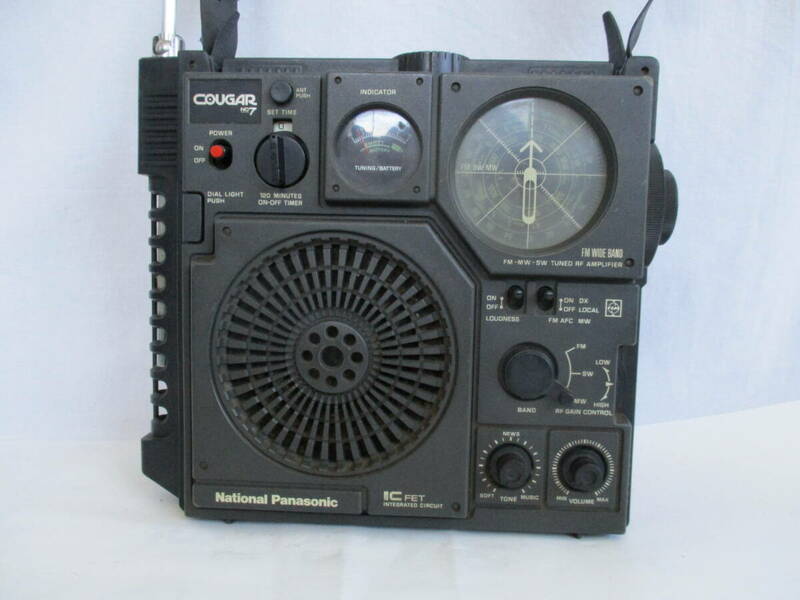 昭和レトロ　National　Panasonic　RF-877　COUGAR　BCLラジオ 