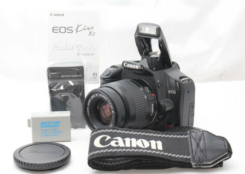 ★【限定！スターティングセット バッテリー充電器付き】 Canon EOS Kiss X2 ★ EF35-80mm F4-5.6 III