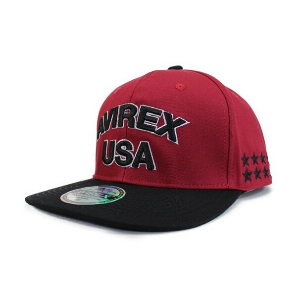 AVIREX アヴィレックス アビレックス ベースボールキャップ BBキャップ メンズ 帽子 ローキャップ USA レッド アウトドア