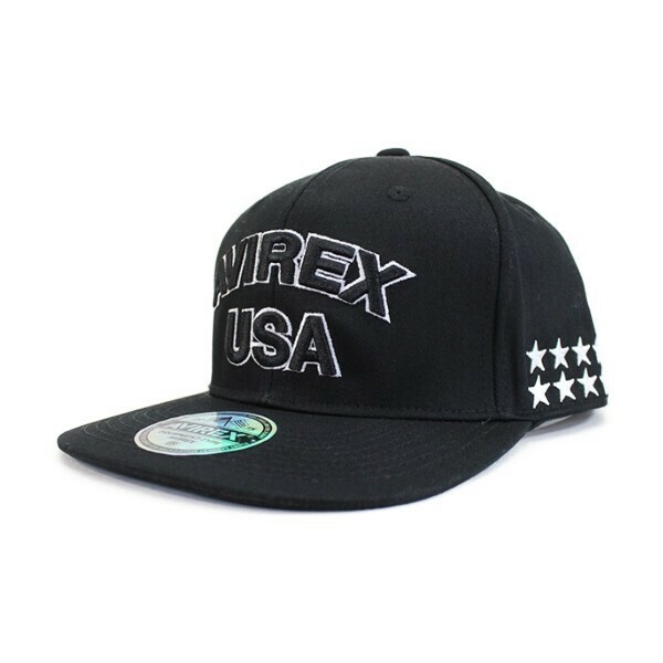 AVIREX アヴィレックス アビレックス ベースボールキャップ BBキャップ メンズ 帽子 ローキャップ USA ブラック アウトドア
