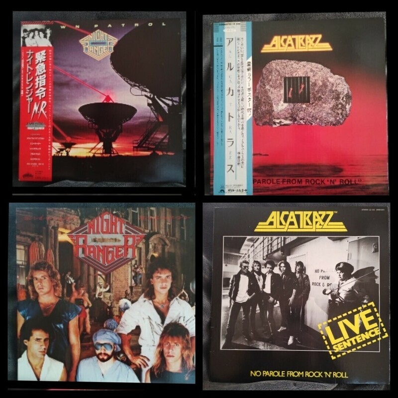 ■NIGHT RANGER,ALCATRAZ/4枚Set売り■帯,OBI■HR/HM,レア,貴重,入手困難,廃盤,vinyl,レコード