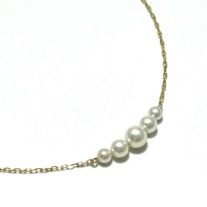 【5連】ミキモト　MIKIMOTO　レディース　ネックレス　ペンダント　パール　真珠　ゴールド　18金　K18