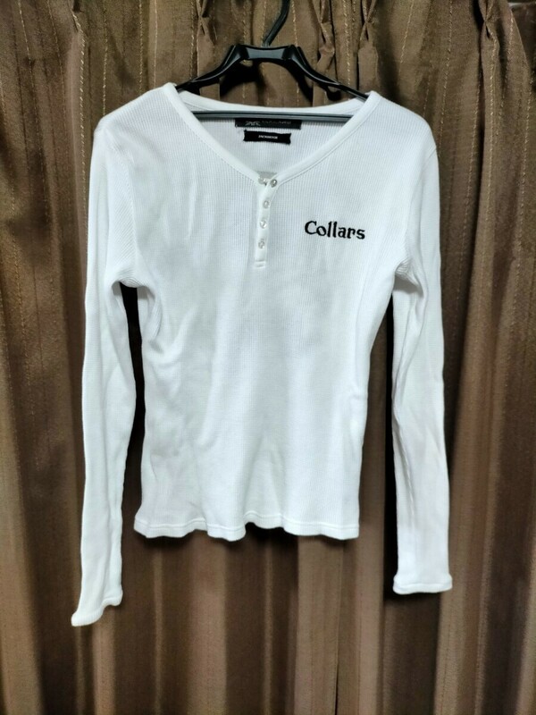 Collars JACKROSE カラーズ ジャックローズ ワッフルロングTシャツ M 白 ロンT ドクロ スカル