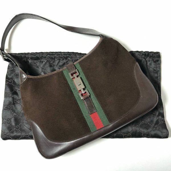 GUCCI グッチ ジャッキー スエード レザー バッグ シェリーライン HB03372